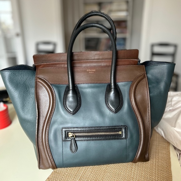 Celine luggage tri color  bag - Picture 1 of 8